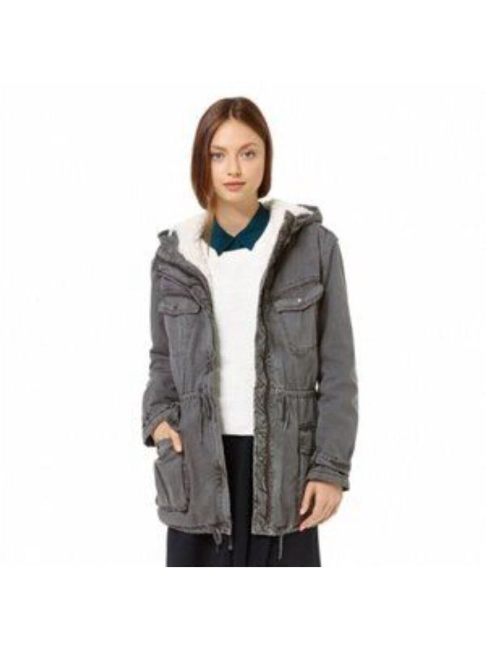 Aritzia Talula Trooper Military Utility Jacket Grey, size XS